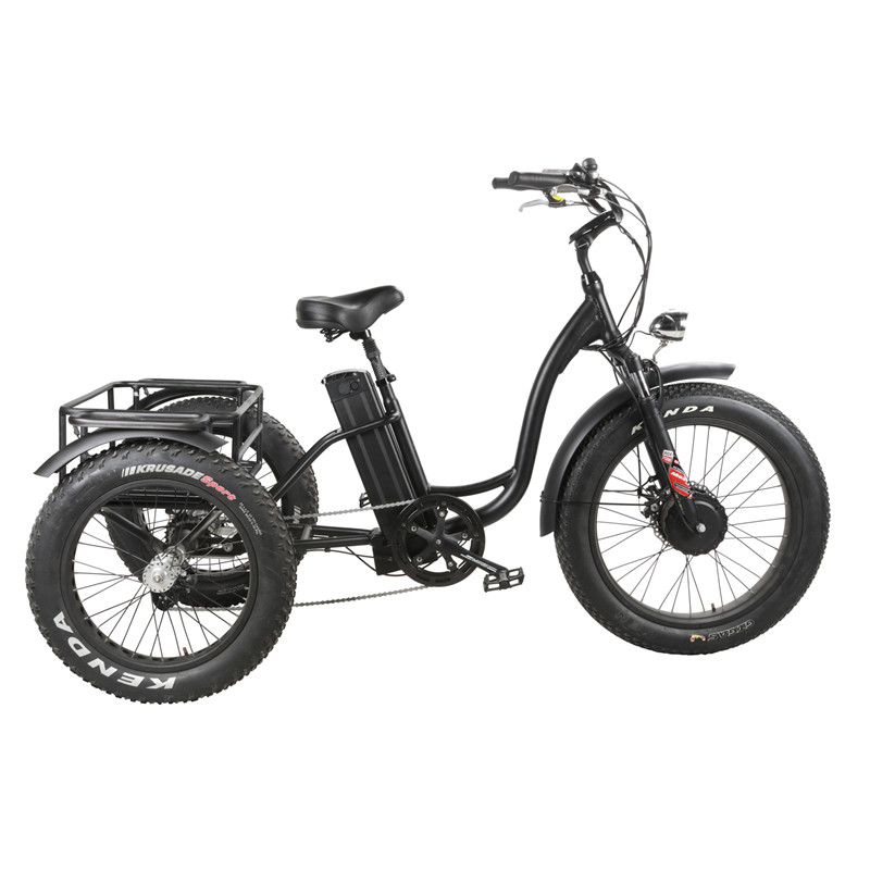 48V 15ah 500W 750W Fat Tire Tricycle Step Through E-Cargo Bike